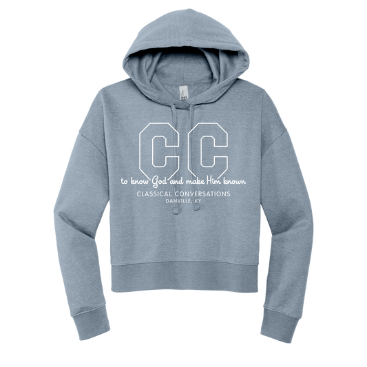 Classical Conversations Screen Printed DT6101 Ladies Crop Fleece Hoodie