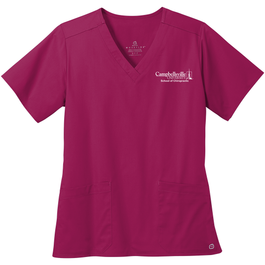 Campbellsville University Chiro EMB WW4560 Wonder Wink Ladies Scrub Top