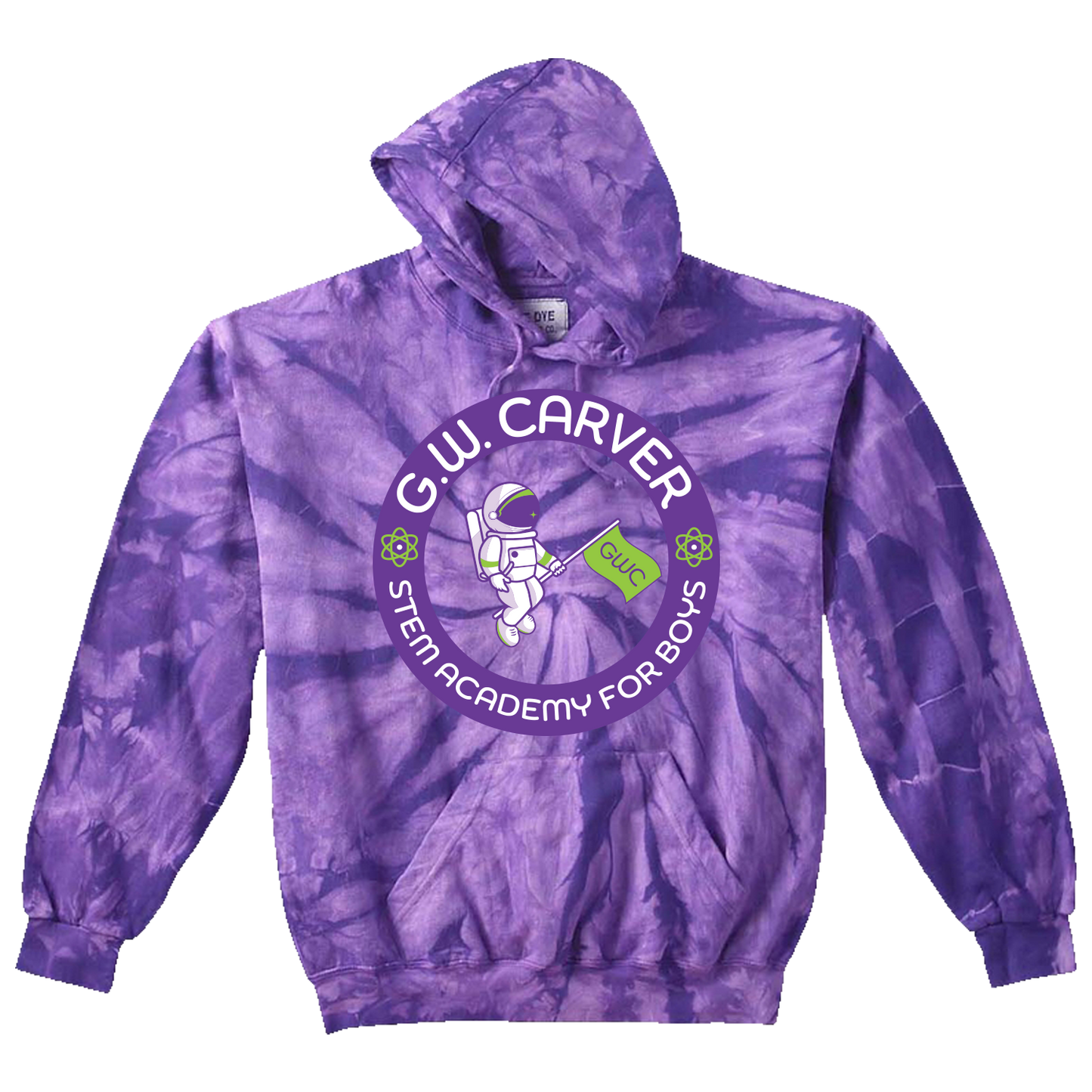 GWC STEM Academy Screen Printed CD877Y Youth Tie-Dye Hoodie