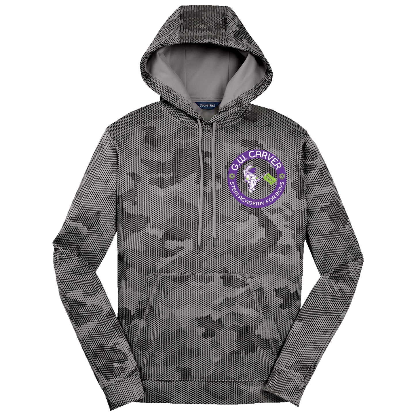 GWC STEM Academy Embroidered ST240 Adult Sport-Tek CamoHex Fleece Hoodie