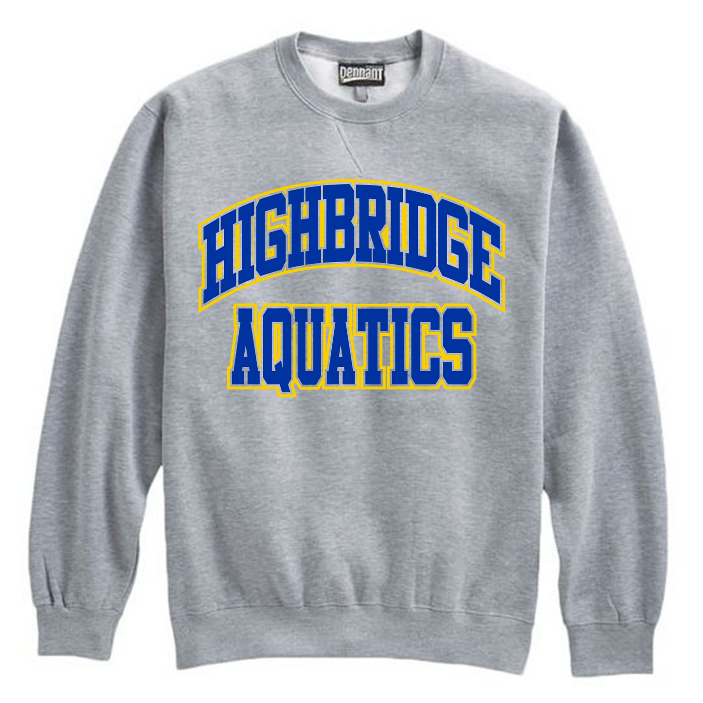 Highbridge Aquatics Screen Printed Pennant Adult Crewneck Sweatshirt