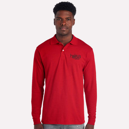 KY HOSA - Black Logo - 437LR Long Sleeve Polo