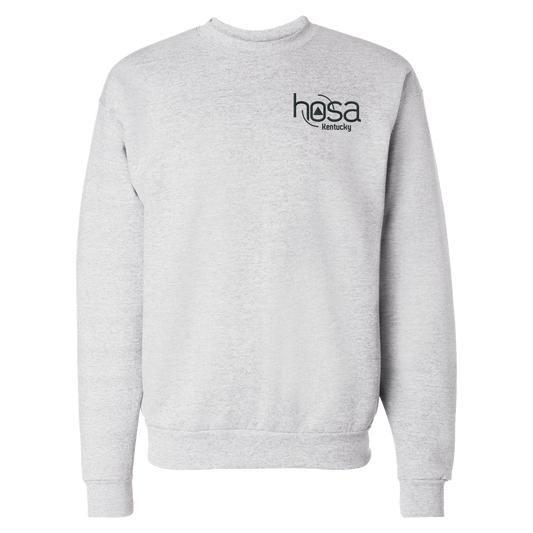 KY HOSA - Black Logo - P160 Hanes Crewneck Sweatshirt - BRIGHT COLORS