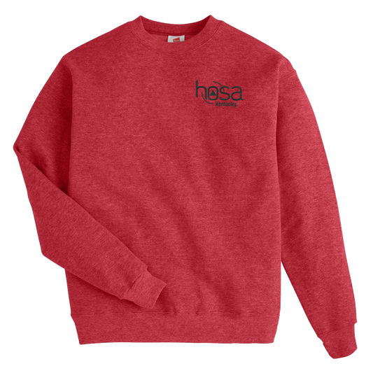 KY HOSA - Black Logo - P160 Hanes Crewneck Sweatshirt - SPECIAL COLORS