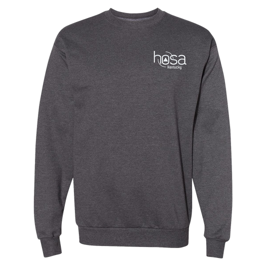 KY HOSA - White Logo - P160 Hanes Crewneck Sweatshirt - SPECIAL COLORS