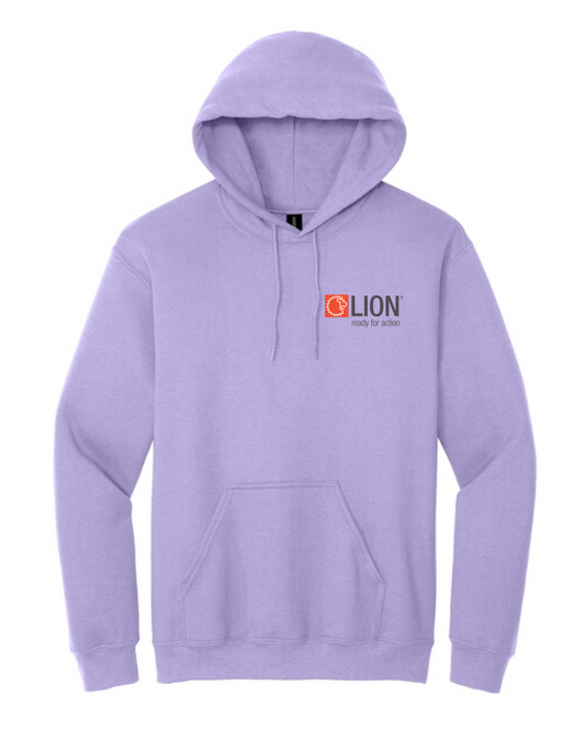 Lion Group 18500 3 Color Front Gildan Hoodie