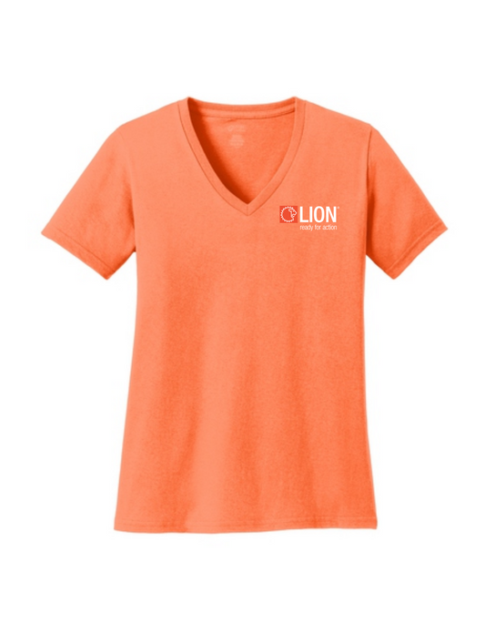 Lion Group LPC54V Ladies V-Neck Short Sleeve Tee