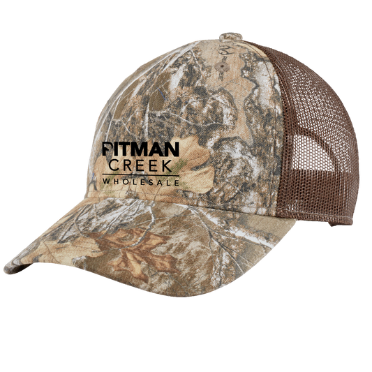 Pitman Creek Structured Camouflage Mesh Back Cap
