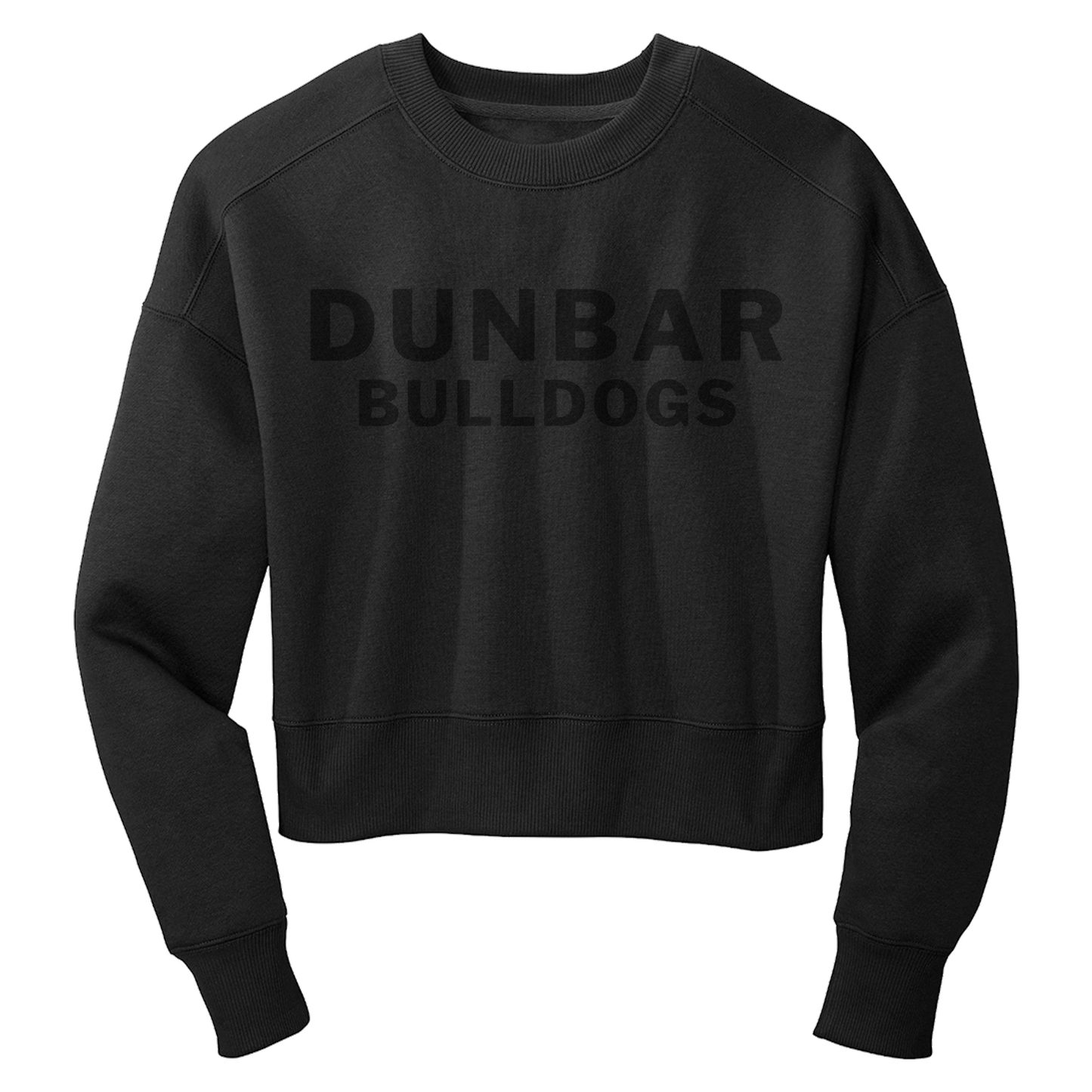 PLD Swim DT1105 Ladies Crop Crewneck Sweatshirt - Blackout Logo