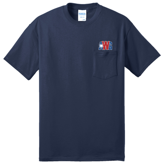 AWG 2300 Gildan short sleeve pocket tee