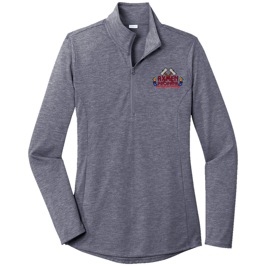 AxMen LST407 Sportek Ladies 1/4 zip Triblend pullover