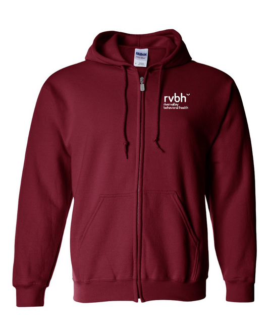 RVBH 18600 Gildan full zip hooded sweatshirt - DARK COLORS