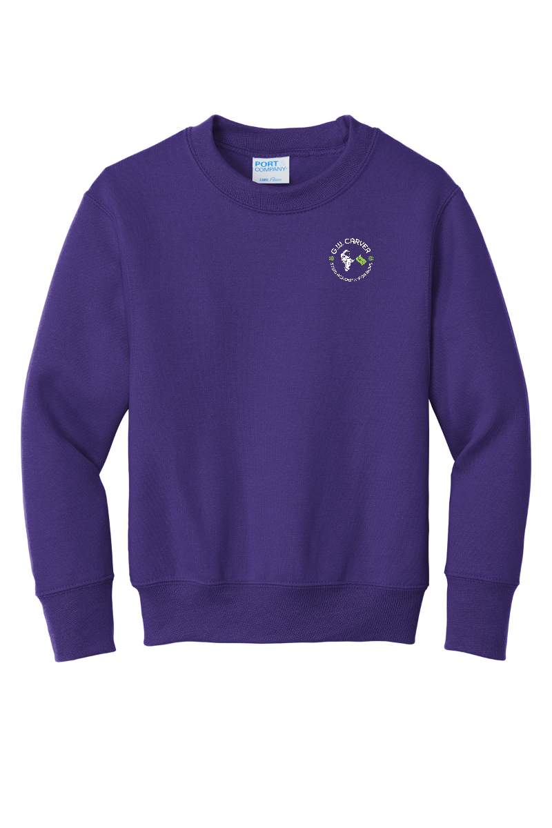 GWC STEM Academy Embroidered PC78Y Youth Fleece Crewneck Sweatshirt
