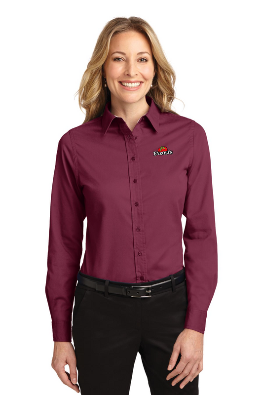 FZ L608 Ladies long sleeve easy care shirt DARK COLORS