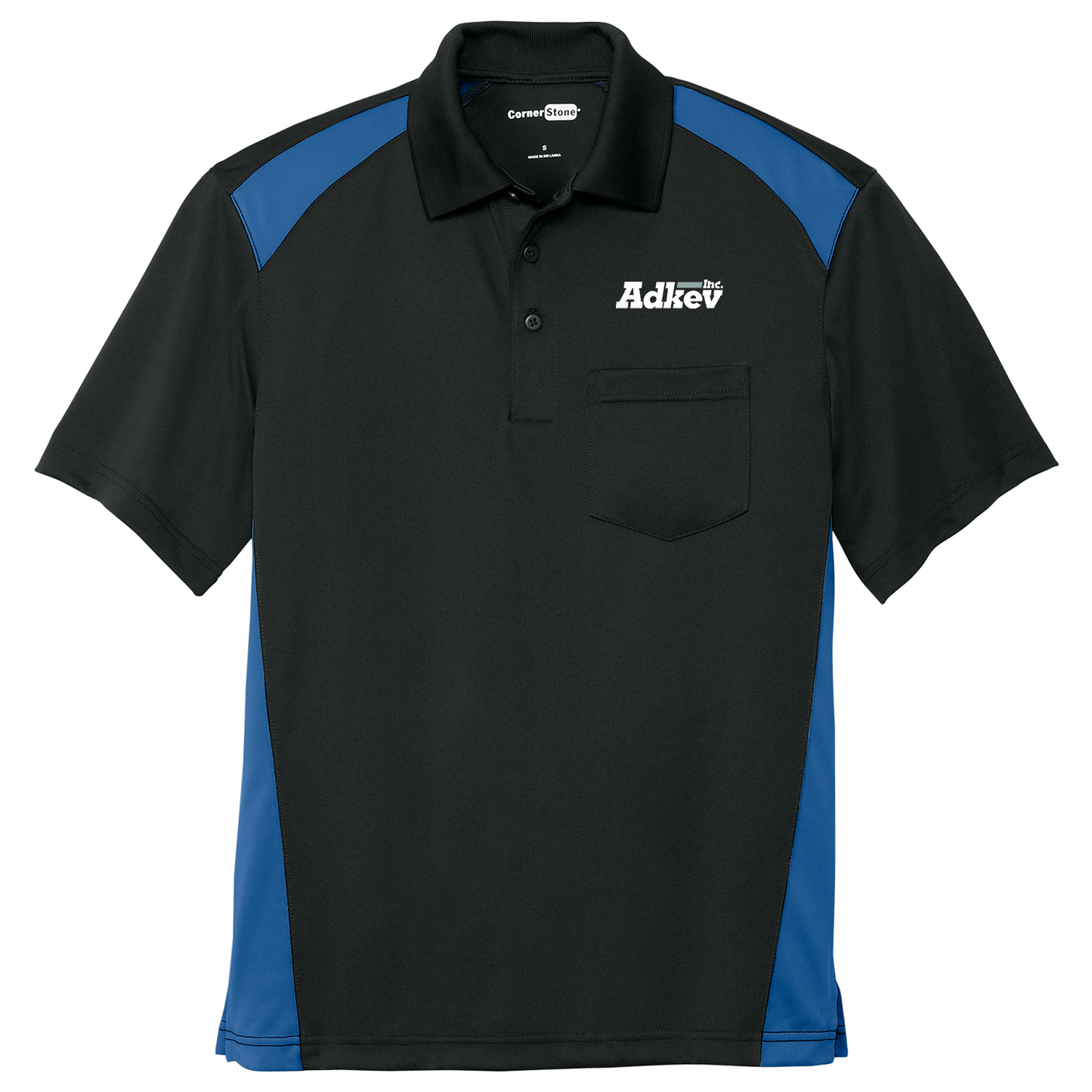 Adkev Employee CS416 Two Way Colorblock Pocket Polo