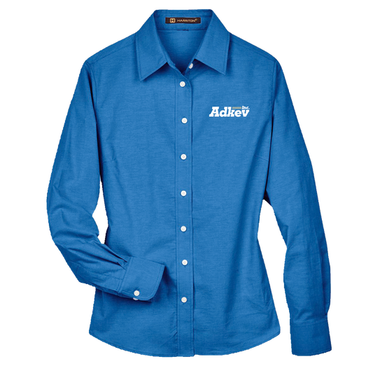 Adkev Employee M600W Harriton Women's Long Sleeve Oxford Shirt