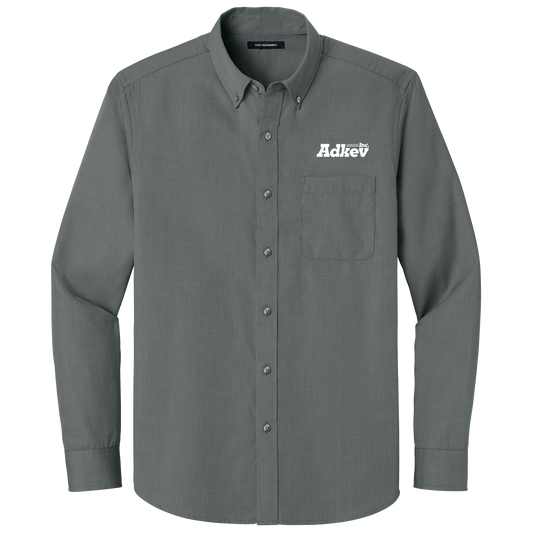 Adkev Employee W816 Port Authority Long Sleeve Nailhead Easy Care Shirt