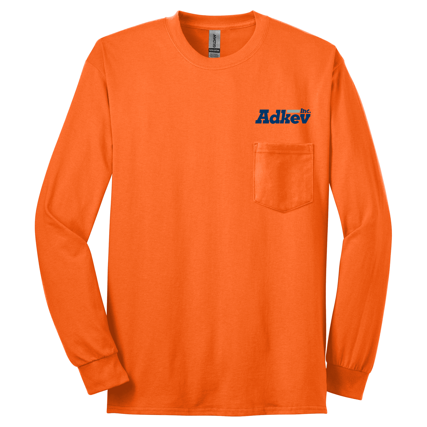 Adkev 2410 Gildan Long Sleeve Pocket Tee