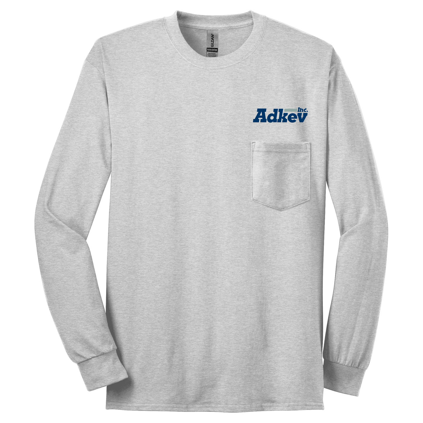 Adkev 2410 Gildan Long Sleeve Pocket Tee