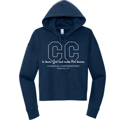 Classical Conversations Screen Printed DT6101 Ladies Crop Fleece Hoodie