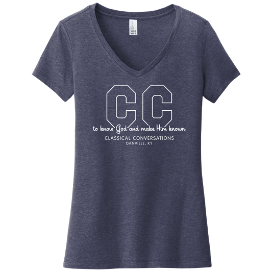 Classical Conversations Screen Printed DT6503 Ladies S/S V-Neck Tee