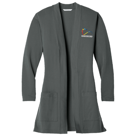 CLC LK5434 Port Authority Ladies long sleeve cardigan with pockets