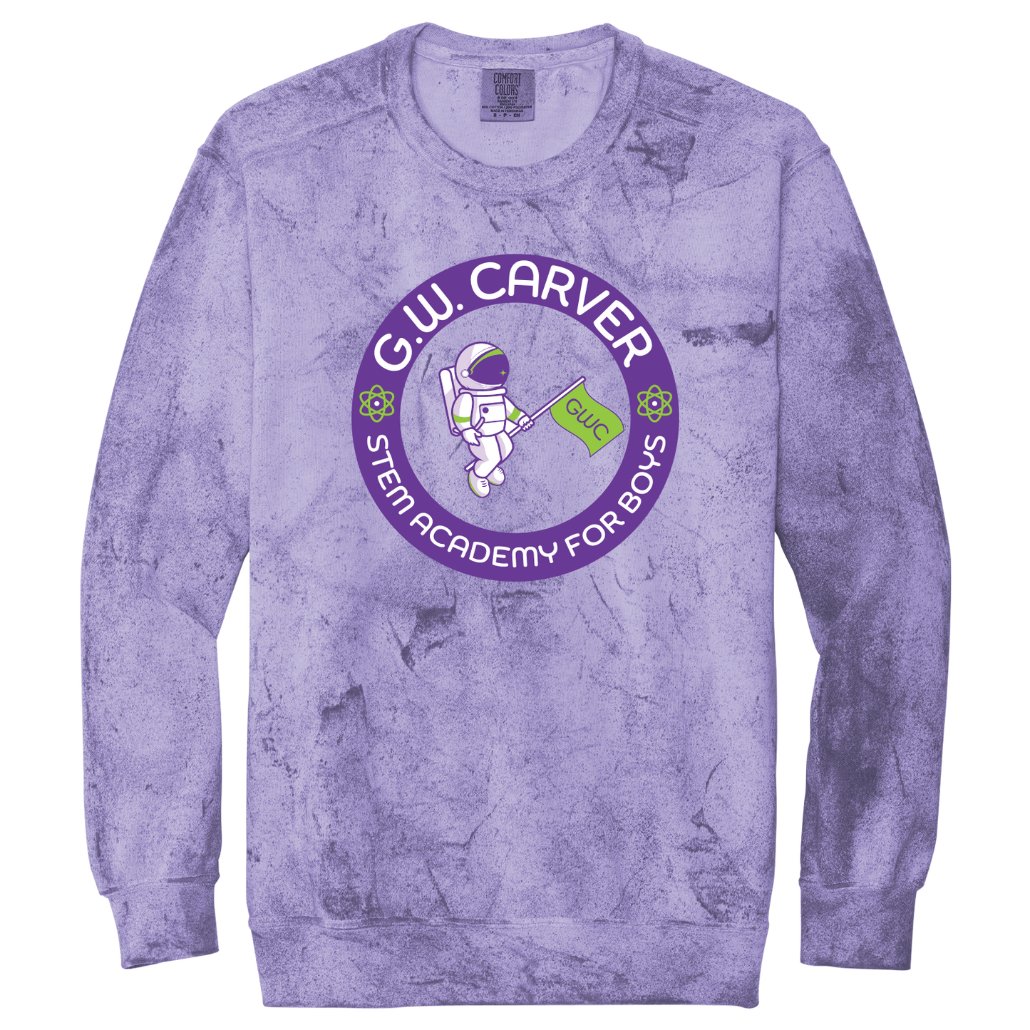 GWC STEM Academy Screen Printed 1545 Adult Comfort Colors Color Blast Crewneck Sweatshirt