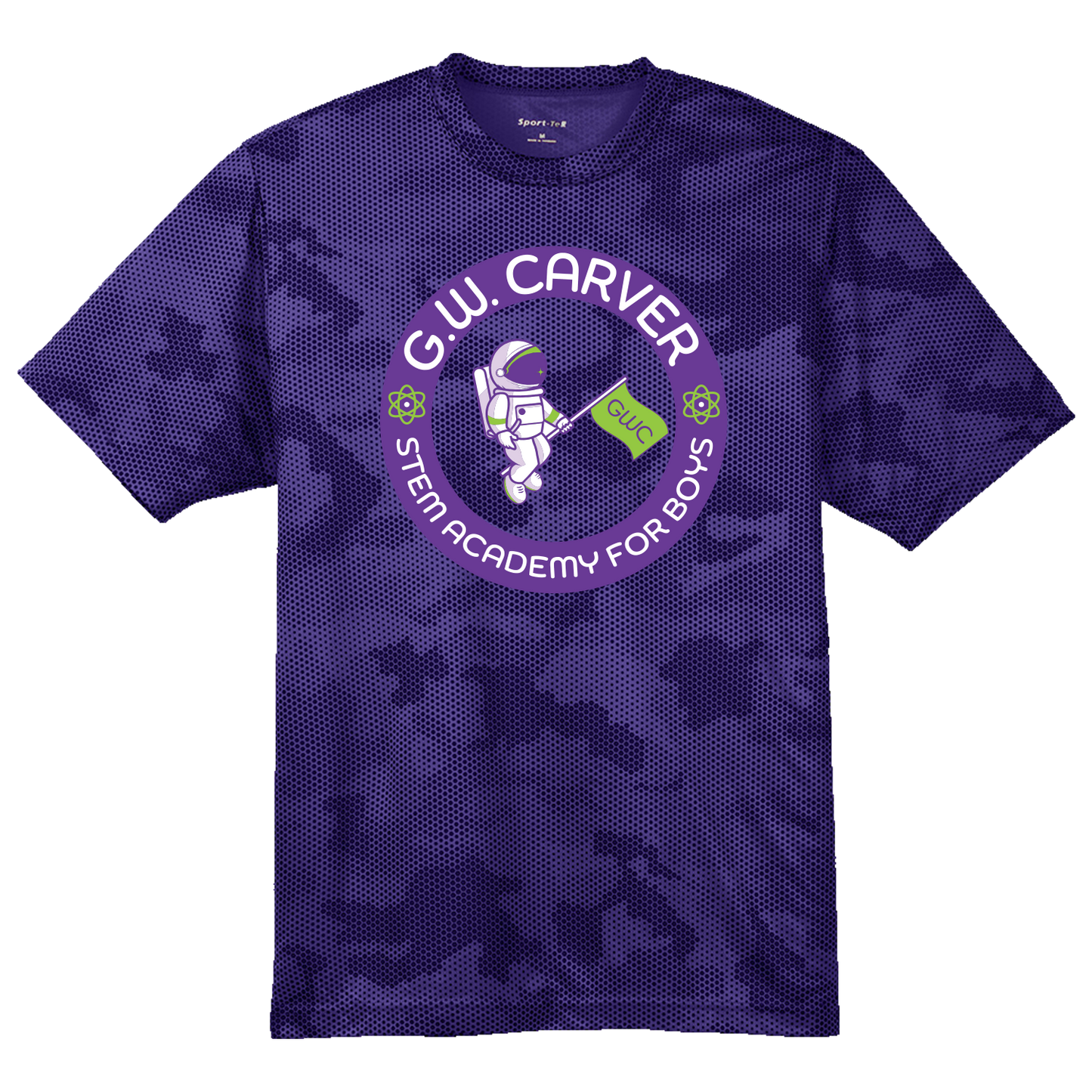 GWC STEM Academy Screen Printed ST370 Adult Sport-Tek CamoHex Tee