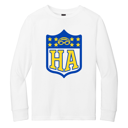 Highbridge Aquatics Screen Printed DT132Y Youth LS Tee