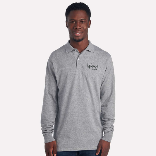 KY HOSA - Black Logo - 437LR Long Sleeve Polo