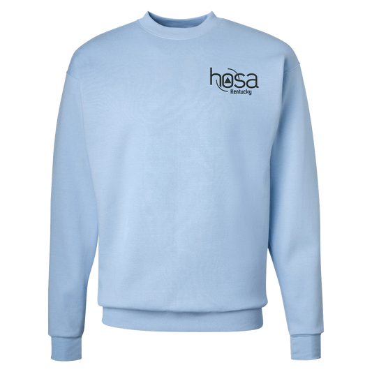KY HOSA - Black Logo - P160 Hanes Crewneck Sweatshirt - SPECIAL COLORS