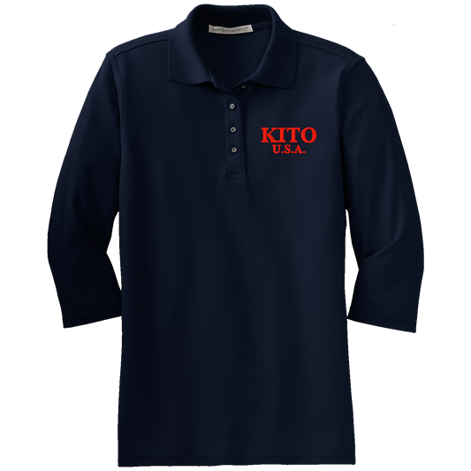 Kito U.S.A. L562 Ladies 3/4 Sleeve Polo