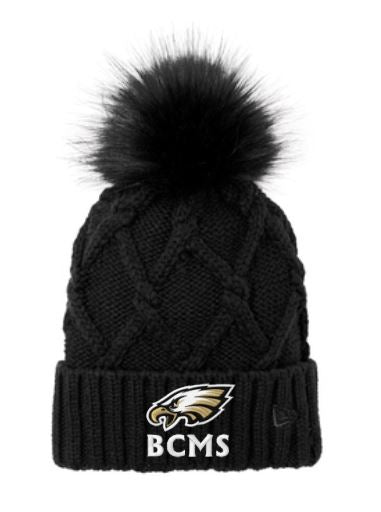 BCMS Embroidered NE911 Ladies New Era Pom Beanie