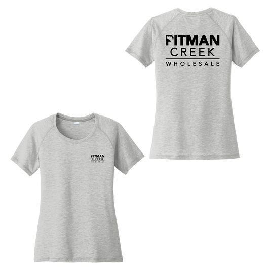 Pitman Creek Ladies Scoop Neck Raglan Tee