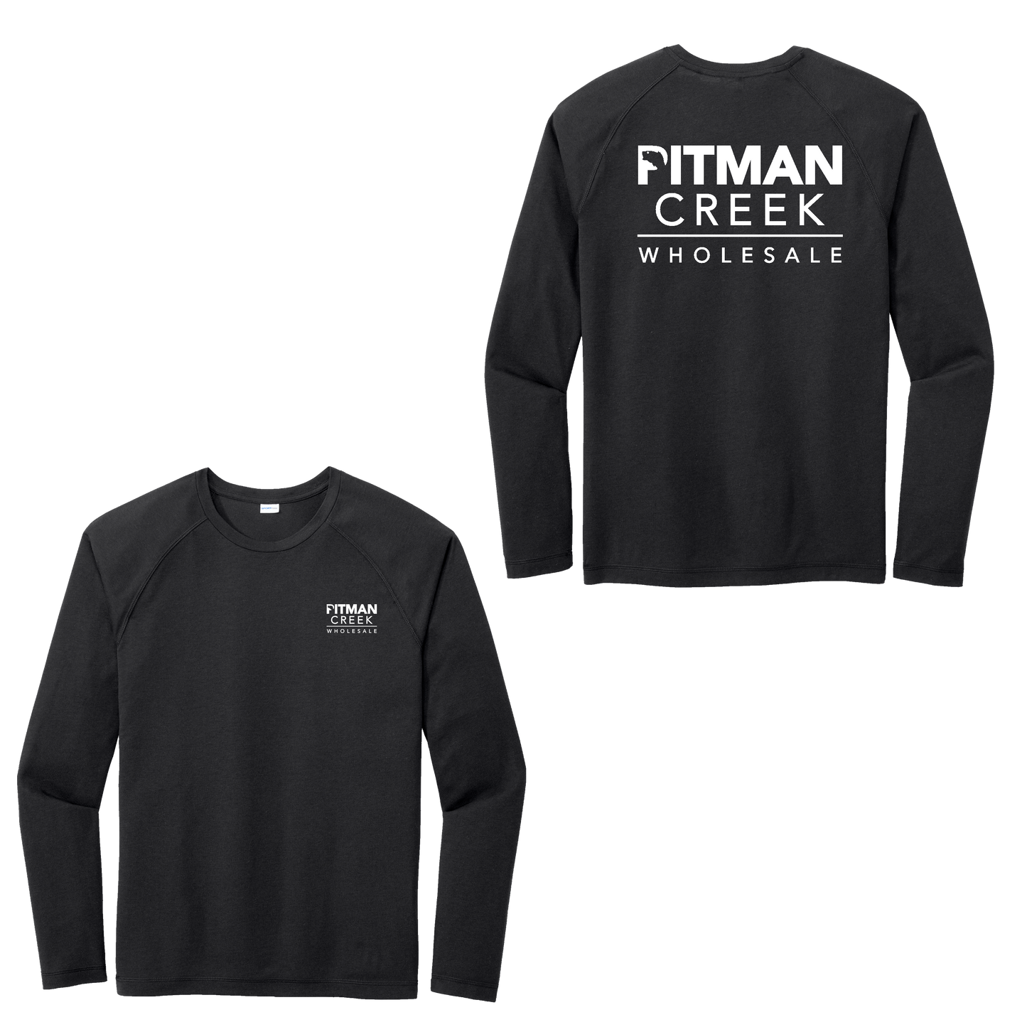 Pitman Creek Tri-Blend Wicking Long Sleeve Raglan Tee