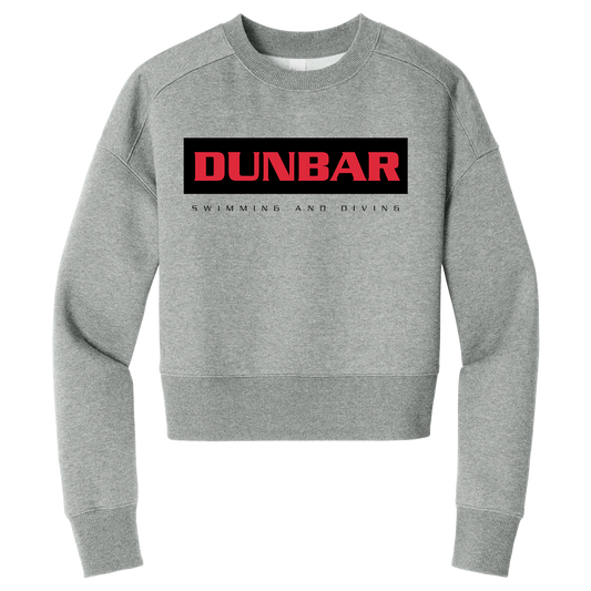PLD Swim DT1105 Ladies Crop Crewneck Sweatshirt - Dunbar Rectangle Logo