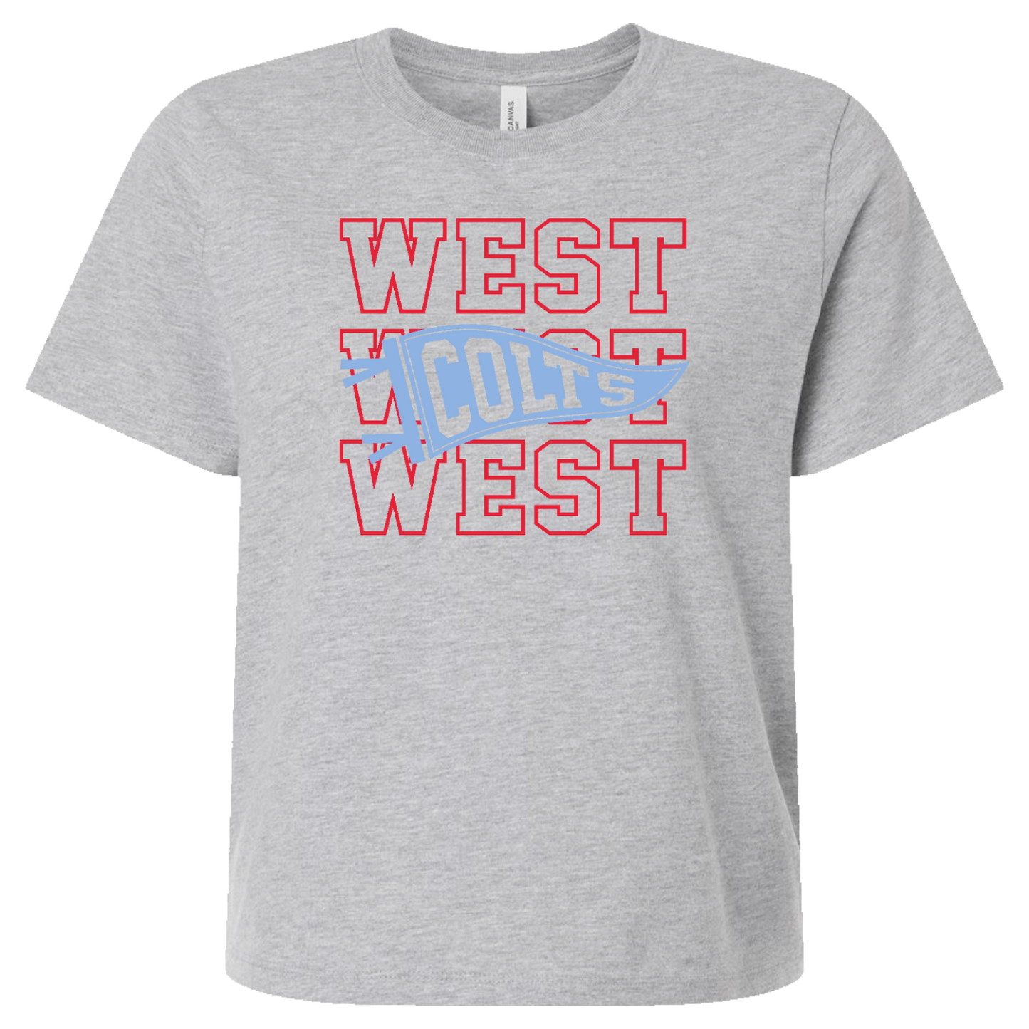 RDES & WJMS 6110 Ladies Bella Crop Tee