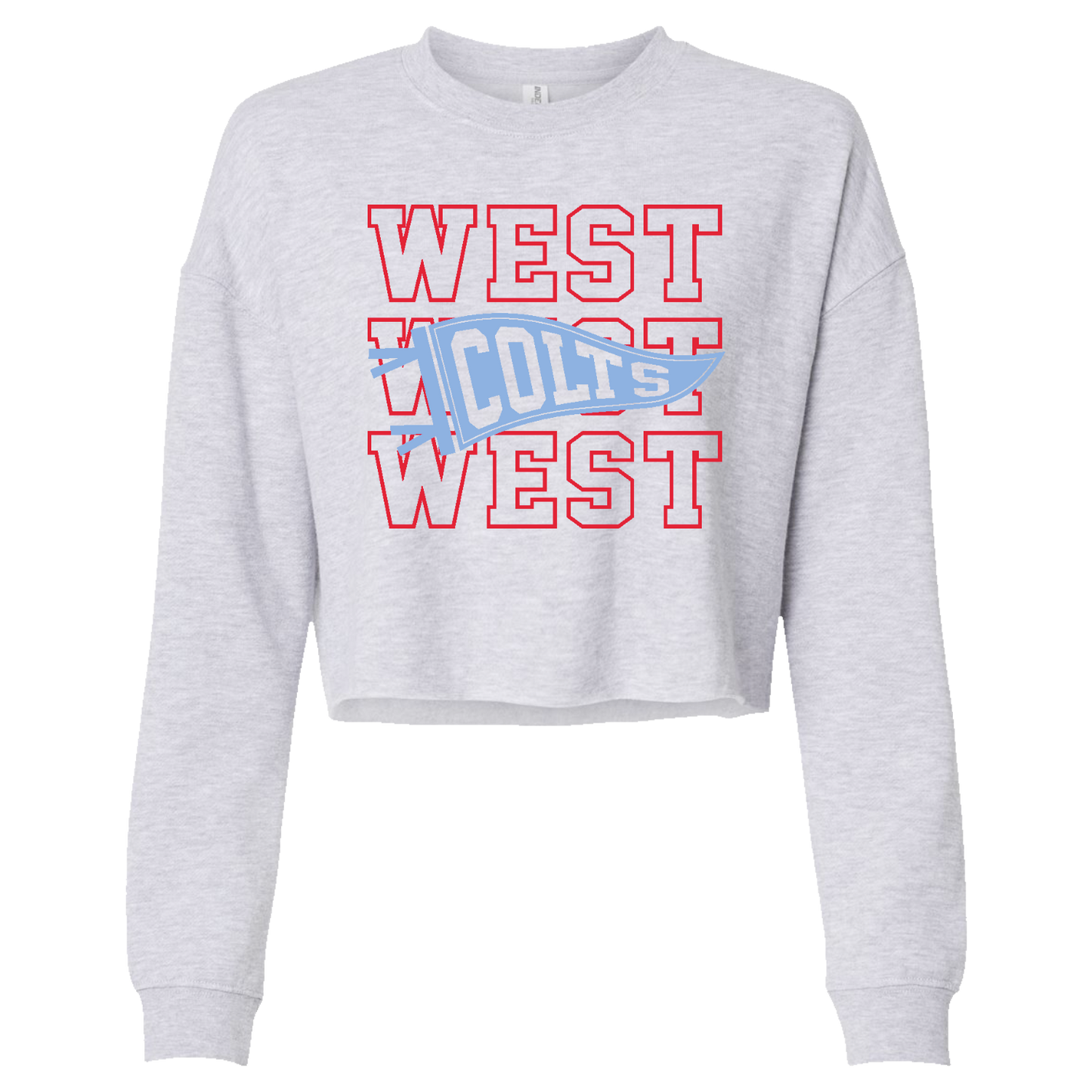 RDES & WJMS AFX24CRP Ladies Crop Crewneck Sweatshirt