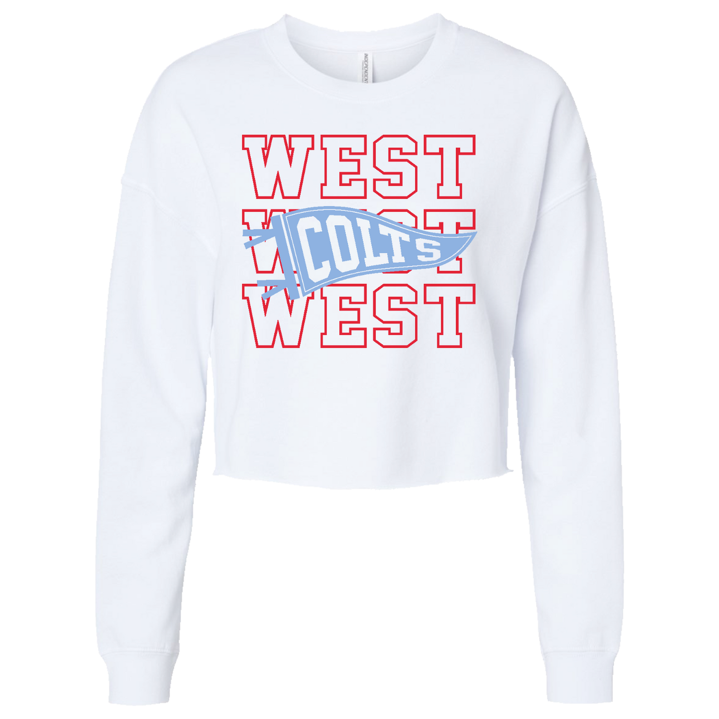 RDES & WJMS AFX24CRP Ladies Crop Crewneck Sweatshirt