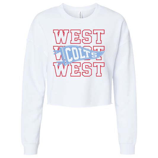 RDES & WJMS AFX24CRP Ladies Crop Crewneck Sweatshirt