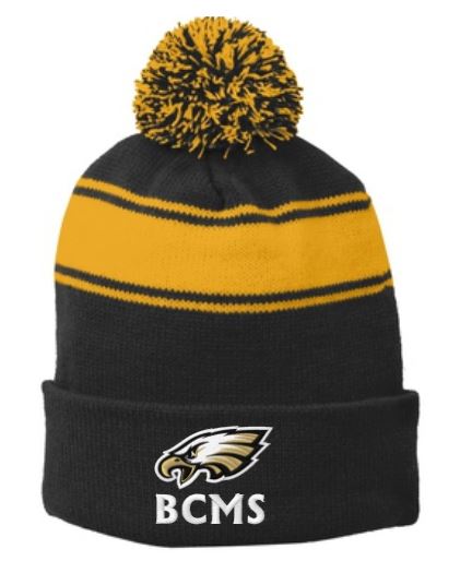 BCMS Embroidered STC28 Pom Beanie