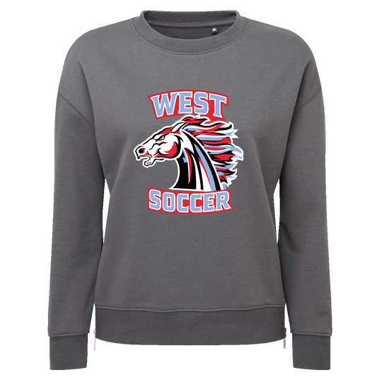 WJHS Soccer TD600 Ladies Side Zip Crewneck Sweatshirt