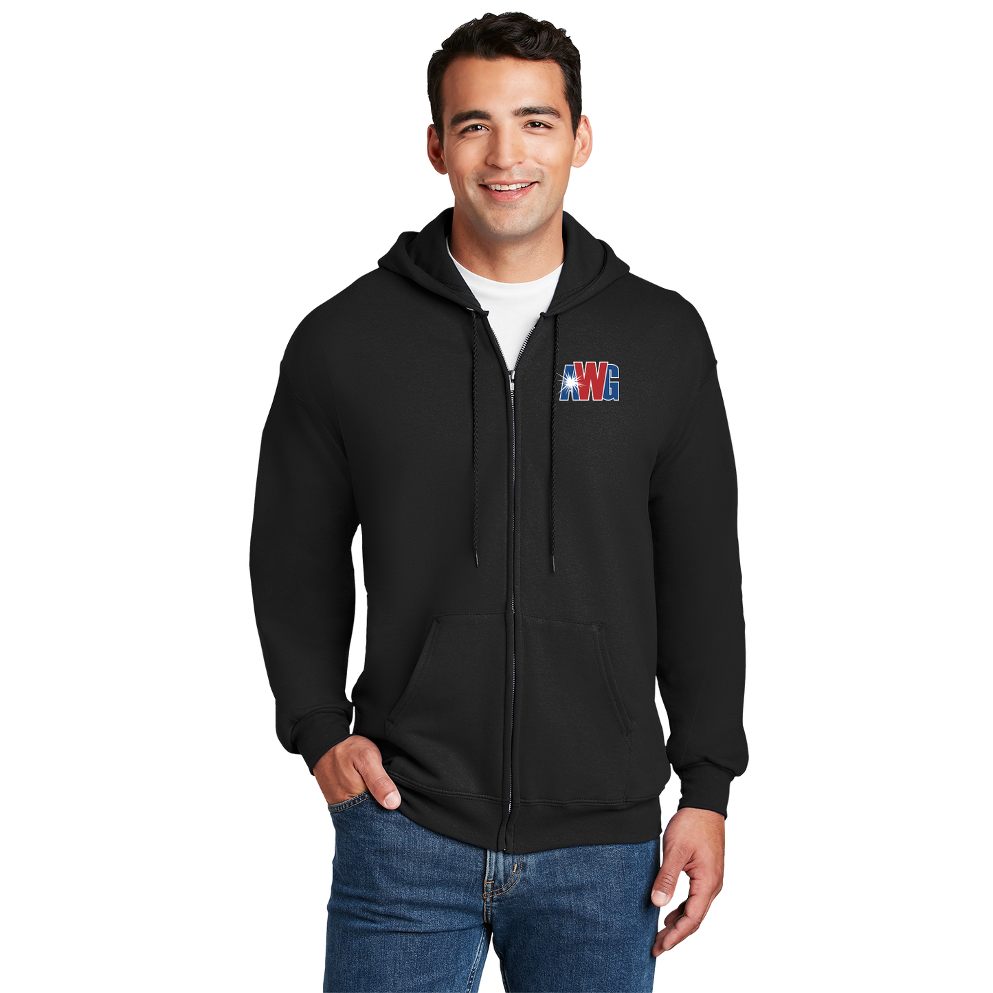 AWG F283 Hanes Ultimate Full Zip Hoodie