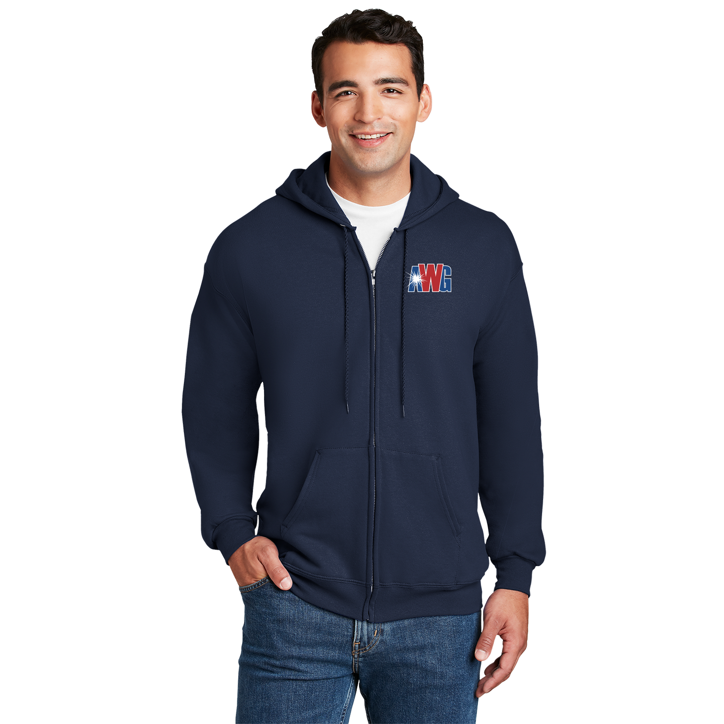 AWG F283 Hanes Ultimate Full Zip Hoodie