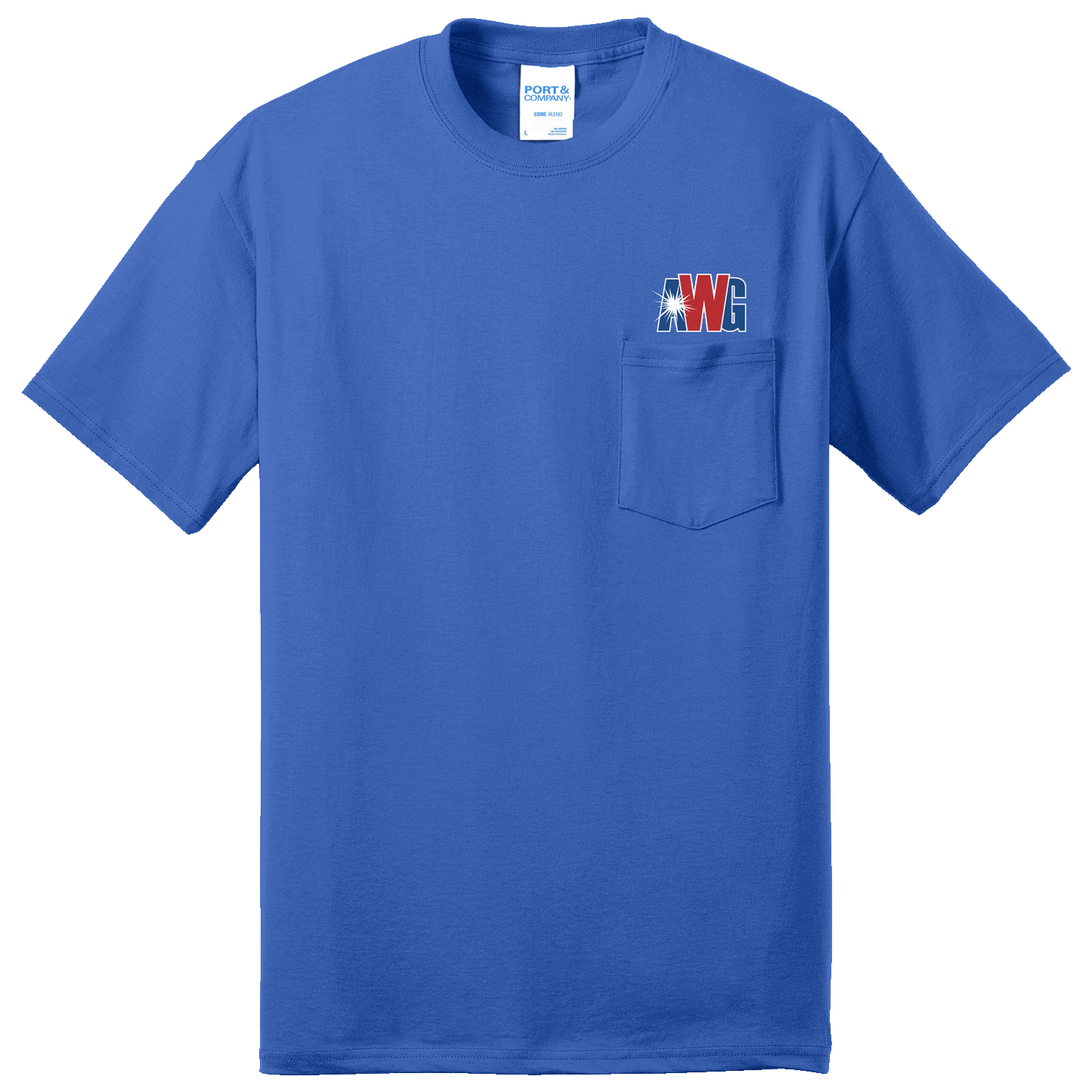 AWG 2300 Gildan short sleeve pocket tee