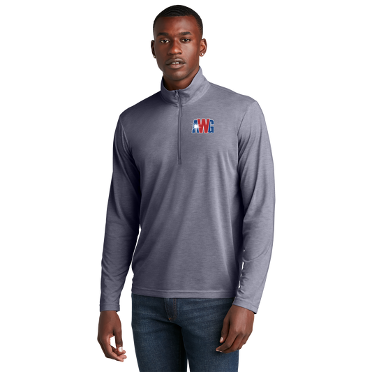 AWG ST407 Sportek 1/4 zip Triblend pullover