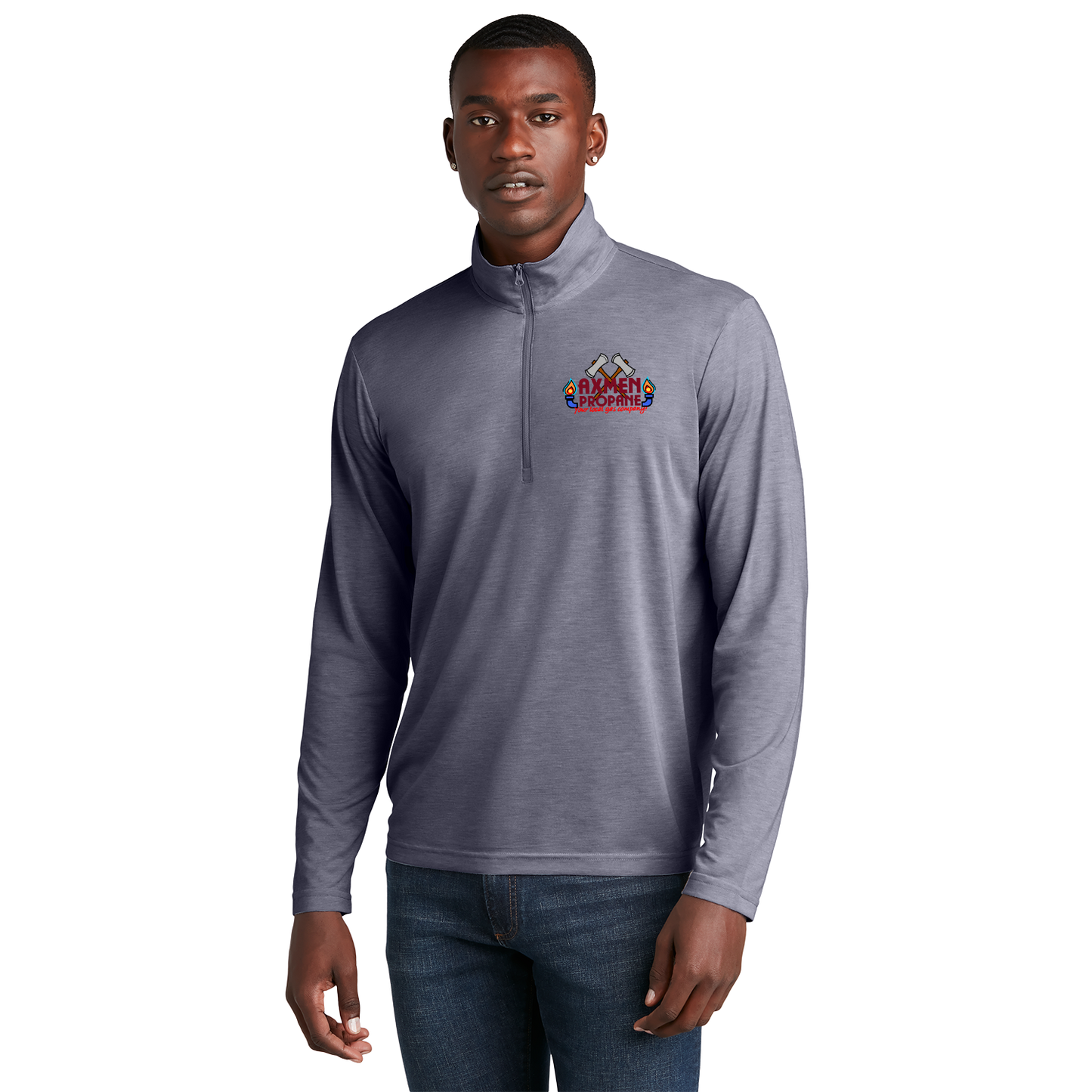 AxMen ST407 Sportek 1/4 zip Triblend pullover