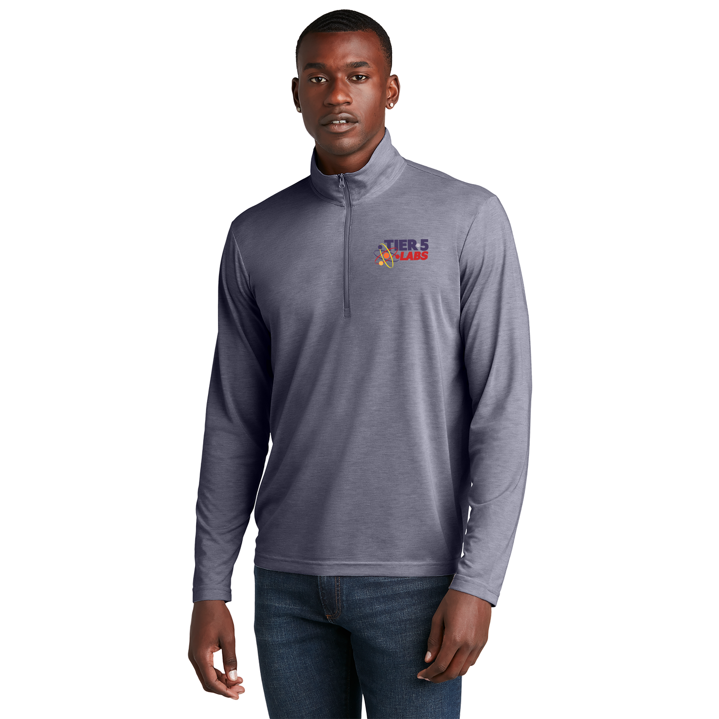 Tier 5 Labs ST407 Sportek 1/4 zip Triblend pullover