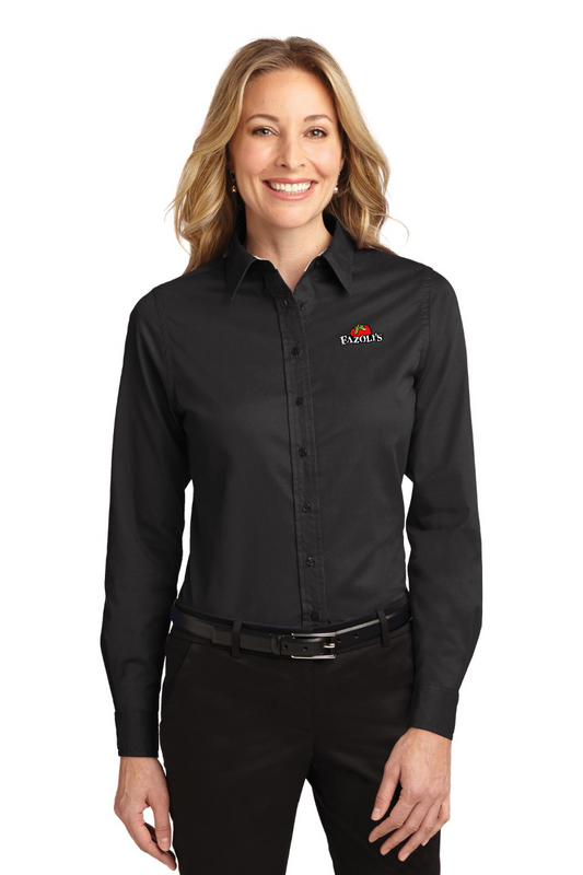 FZ   L608 Ladies long sleeve easy care shirt DARK COLORS