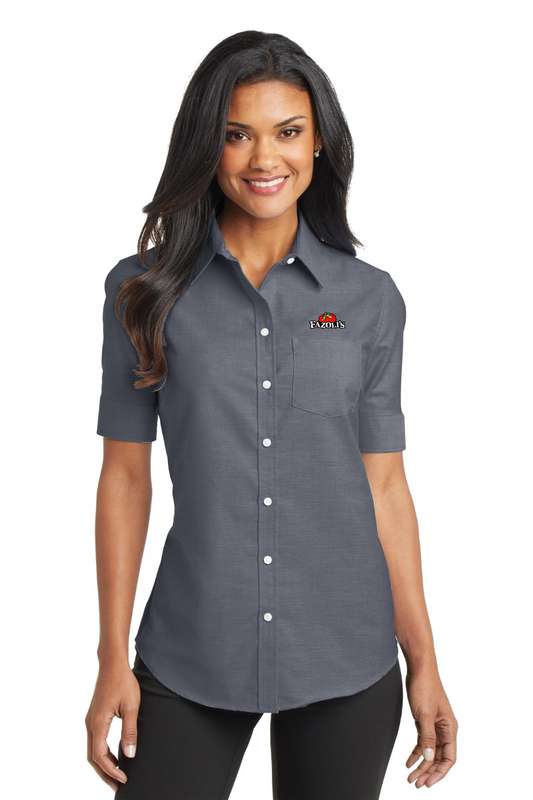 FZ   L659 Ladies Super Pro short sleeve oxford shirt
